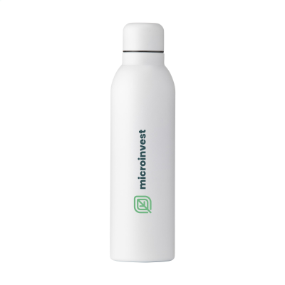 Picture of HELIOS RECYCLED STEEL BOTTLE 470 ML in White.