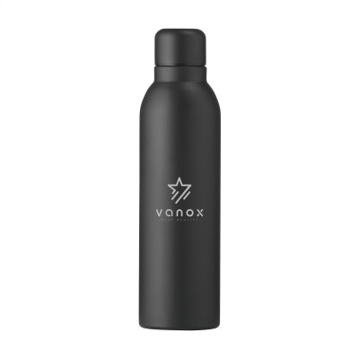 Picture of HELIOS RECYCLED STEEL BOTTLE 470 ML in Black.