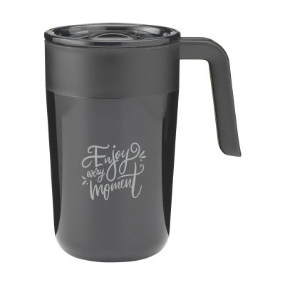 Picture of FIKA RECYCLED STEEL CUP 400 ML THERMO CUP in Black.