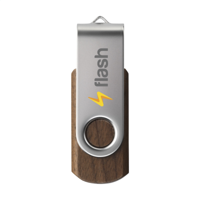 Picture of USB TWIST WOODY 8 GB in Walnut Wood.