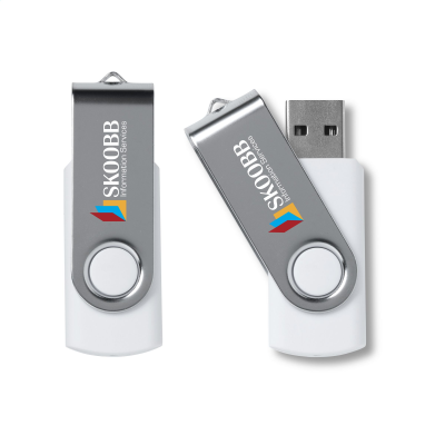 Picture of USB TWIST 4 GB in White.