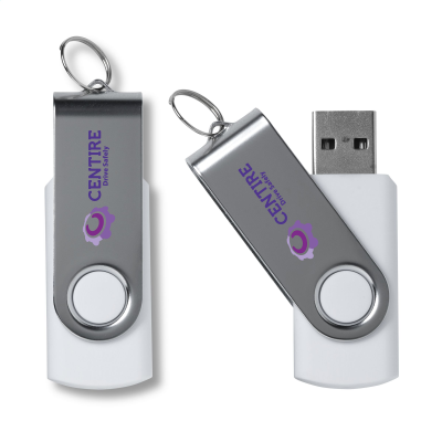 Picture of USB TWIST FROM STOCK 4 GB in White.