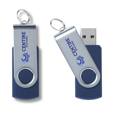 Picture of USB TWIST FROM STOCK 4 GB in Blue.