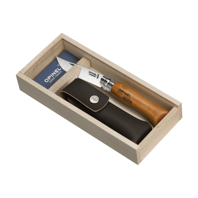 Picture of OPINEL NO 08 CARBON POCKET KNIFE in Brown.