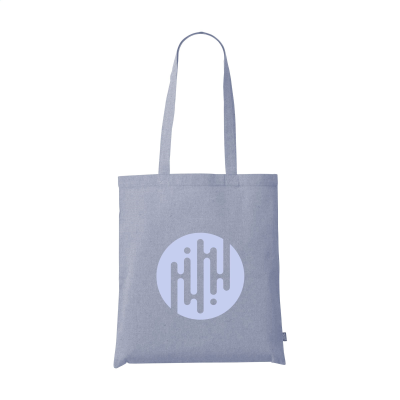 Picture of RECYCLED COTTON SHOPPER (180 G & M²) BAG in Blue.