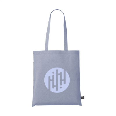 Picture of RECYCLED COTTON SHOPPER (180 G & M²) BAG in Blue.