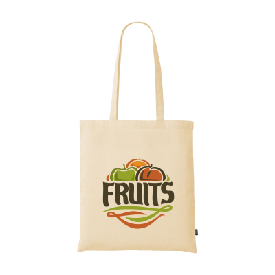 Picture of RECYCLED COTTON SHOPPER (180 G & M²) BAG in Beige.