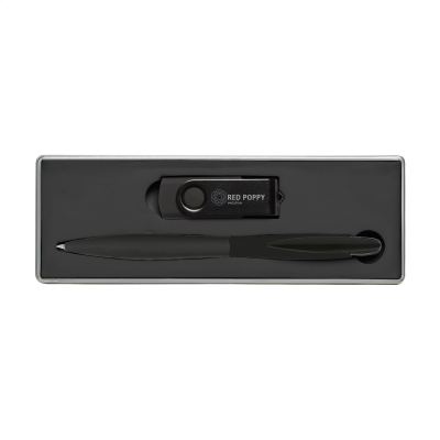 Picture of USB GIFTSET 4 GB FROM STOCK in Black.