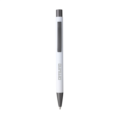 Picture of BRADY SOFT TOUCH RECYCLED ALUMINIUM METAL PEN in White.