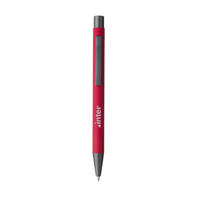 Picture of BRADY SOFT TOUCH RECYCLED ALUMINIUM METAL PEN in Red.