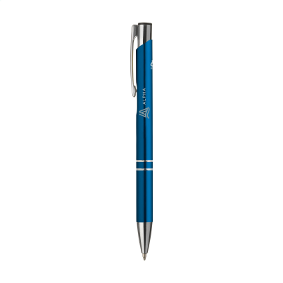 Picture of EBONY RECYCLED ALUMINIUM METAL PEN in Blue.