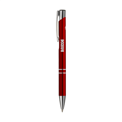 Picture of EBONY RECYCLED ALUMINIUM METAL PEN in Red.