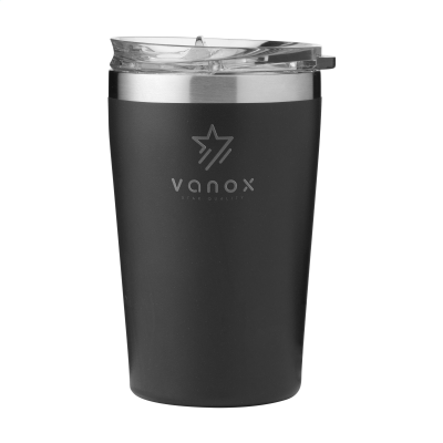 Picture of RE-STEEL RCS RECYCLED COFFEE MUG 380 ML THERMO CUP in Black