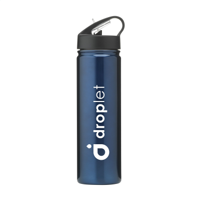 Picture of FLASK RECYCLED BOTTLE 500 ML THERMO BOTTLE in Blue Metallic.
