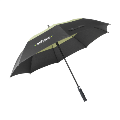 Picture of MORRISON RPET UMBRELLA 27 INCH in Green & Black.