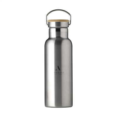Picture of NORDVIK RECYCLED STAINLESS STEEL METAL 500 ML DRINK BOTTLE in Silver