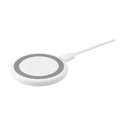 Picture of ALL-IN-ONE RCS RECYCLED 15W MAGNETIC CORDLESS CHARGER in White & White