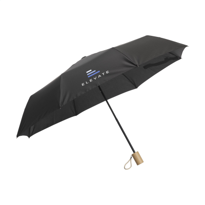 Picture of MINI UMBRELLA RCS RPET FOLDING UMBRELLA 21 INCH in Black