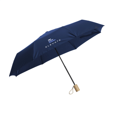 Picture of MINI UMBRELLA RCS RPET FOLDING UMBRELLA 21 INCH in Dark Blue