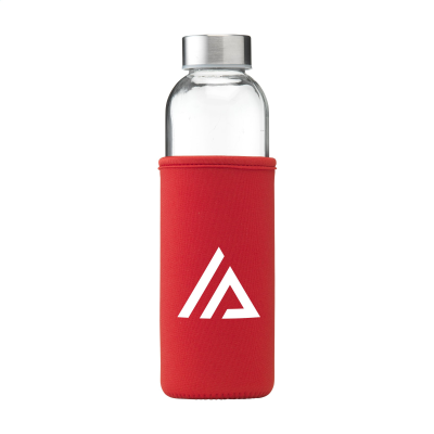 Picture of SENGA GLASS 500 ML DRINK BOTTLE in Red