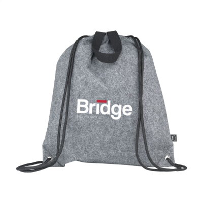 Picture of GRS RPET FELT PROMOBAG PLUS BACKPACK RUCKSACK in Grey