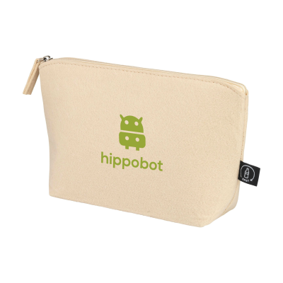 Picture of SMARTBAG GRS RPET FELT ACCESSORY BAG in Beige