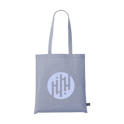Picture of GRS RECYCLED COTTON SHOPPER (180 G & M²) BAG in Blue