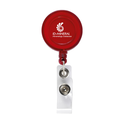 Picture of BADGECLIP BADGE HOLDER in Clear Transparent Red