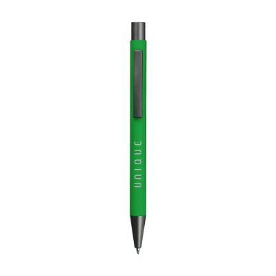Picture of BRADY SOFT TOUCH RECYCLED ALUMINIUM METAL PEN in Pale Green