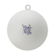 Picture of CHRISTMAS BAUBLE Ø 7 CM RECYCLED PP - MADE in Europe in White