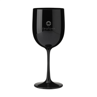 Picture of LUNAIRE REUSABLE PLASTIC WINE GLASS 480 ML in Black