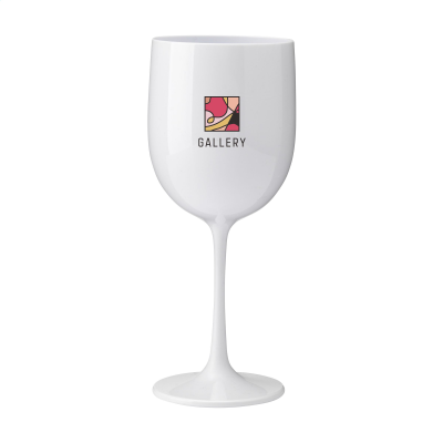 Picture of LUNAIRE REUSABLE PLASTIC WINE GLASS 480 ML in White