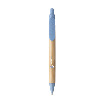 Picture of BAMBOO WHEAT PEN WHEAT STRAW BALL PEN in Light Blue