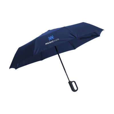 Picture of CARABINER RCS RPET FOLDING UMBRELLA 21 INCH in Blue