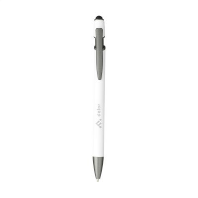 Picture of LUCA STYLUS RCS RECYCLED ALUMINIUM METAL SOFTTOUCH PEN in White