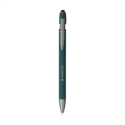 Picture of LUCA STYLUS RCS RECYCLED ALUMINIUM METAL SOFTTOUCH PEN in Green