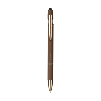 Picture of LUCA COPPER STYLUS RCS RECYCLED ALUMINIUM METAL SOFTTOUCH in Brown
