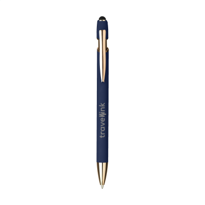 Picture of LUCA COPPER STYLUS RCS RECYCLED ALUMINIUM METAL SOFTTOUCH in Navy