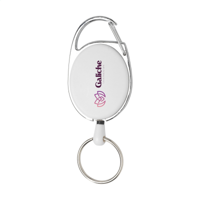 Picture of ASPEN ROLLERCLIP KEYRING CHAIN in White