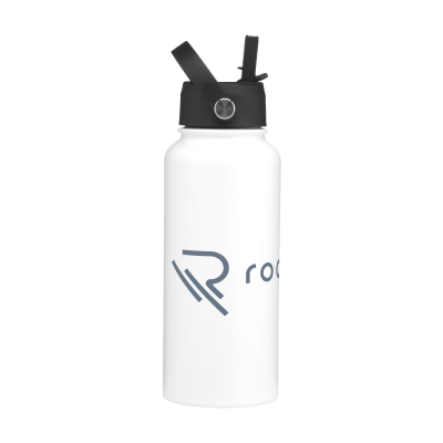 Picture of EDDY RCS RECYCLED STEEL BOTTLE 900 ML THERMO BOTTLE in White & White