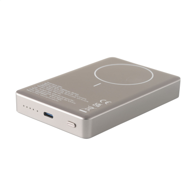 Picture of CORDLESS RCS RECYCLED ALUMINIUM METAL MAGSAFE POWERBANK 10000 in Titanium