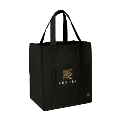 Picture of SHOP XL GRS RPET (80 G & M²) SHOPPER TOTE BAG in Black