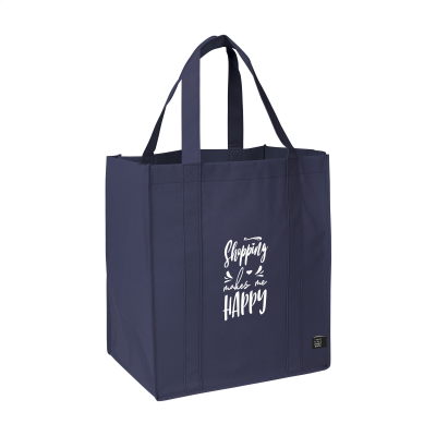 Picture of SHOP XL GRS RPET (80 G & M²) SHOPPER TOTE BAG in Navy
