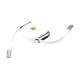 REELIO RETRACTABLE RCS R-ABS CHARGER CABLE in White image 2