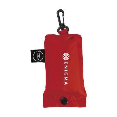 Picture of SHOP EASY GRS RPET FOLDING SHOPPER TOTE BAG in Red