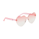 SUNNYHEART SUNGLASSES in Clear Transparent Pink image 2