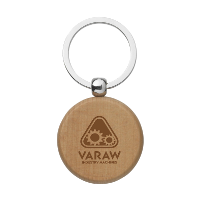 Picture of WOODKEY CIRCLE KEYRING CHAIN in Wood