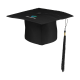 GRADUATE GRADUATION CAP in Black image 2