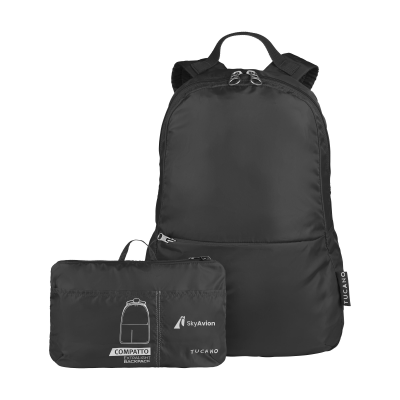 Picture of TUCANO COMPATTO ECO BACKPACK RUCKSACK FOLDING in Black