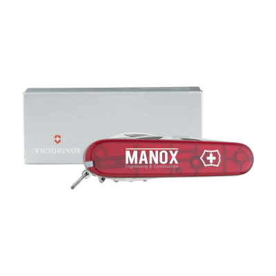 Picture of VICTORINOX SPARTAN POCKET KNIFE in a Gift Box in Clear Transparent Red